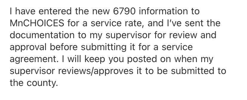 Case manager email about county processing delays